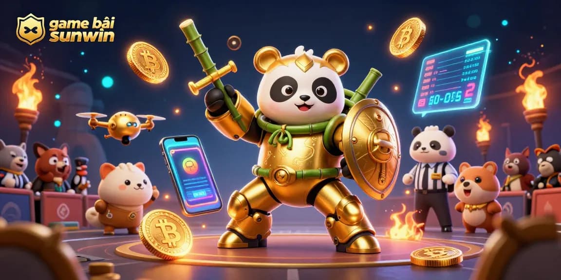 Experience thrilling victories with game bài sunwin as the golden panda battles in a vibrant, captivating arena.