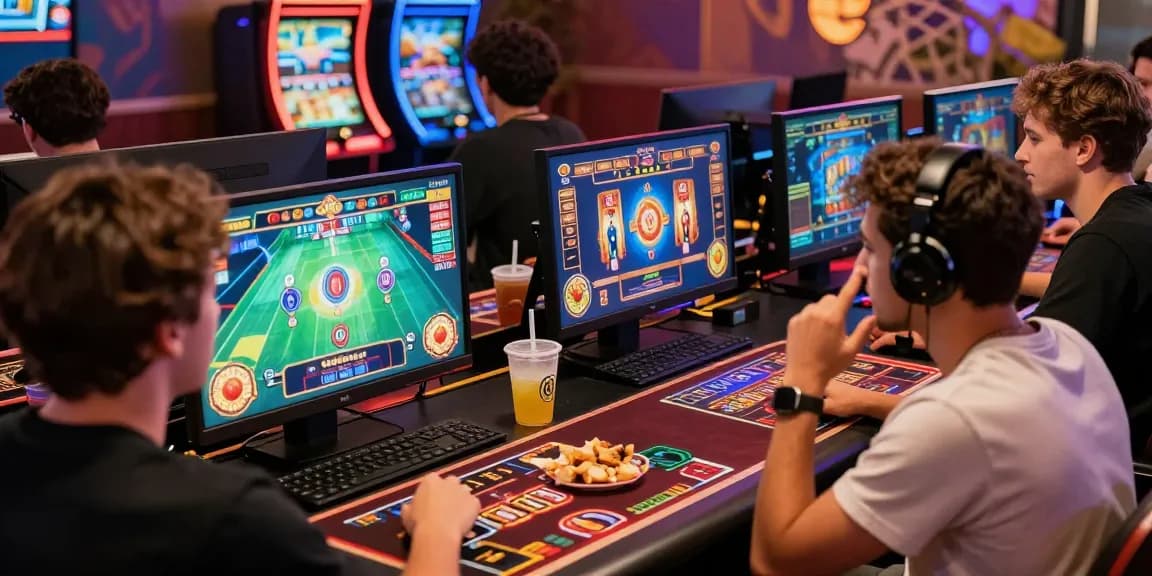 Players enjoying games from https://b52club.radio.fm/ with vibrant screens and social interaction.