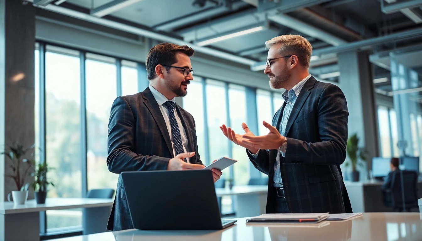 Headhunter Ingenieure beraten Ingenieure in einem modernen Büroumfeld
