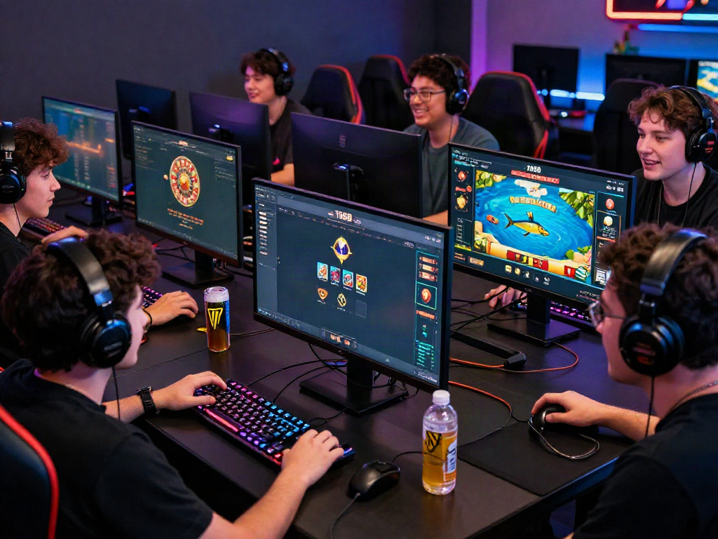 Engaged players exploring the TA88 gaming platform in a dynamic esports environment.