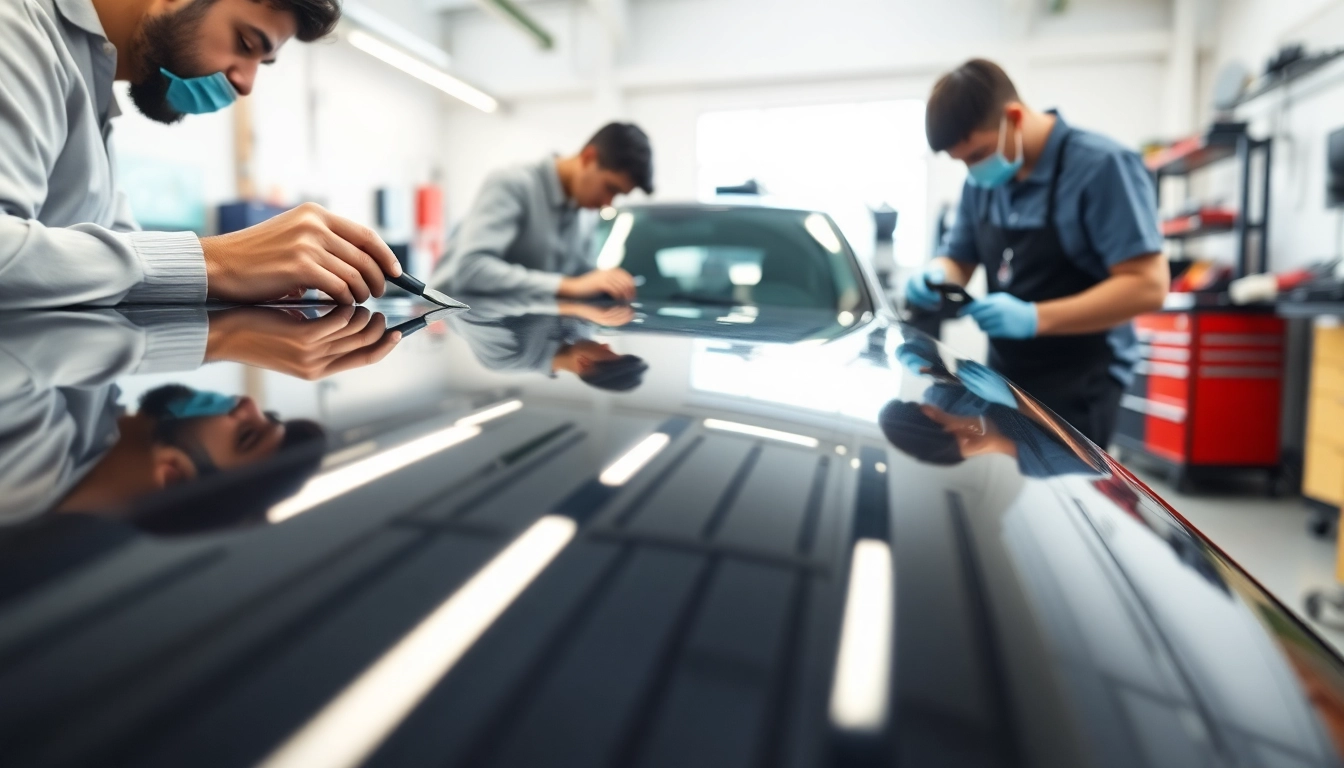 Leasingaufbereitung München Technicians preparing a car for leasing return with care and precision.