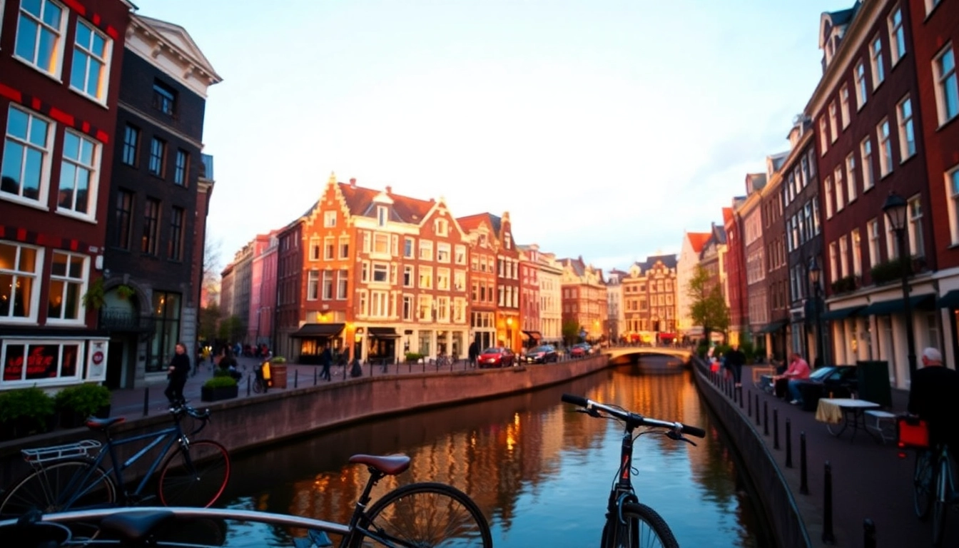 Genießen Sie atemberaubende Amsterdam Hotels mit lebhaften Kanälen und charmanten Gebäuden.