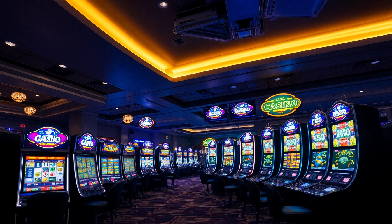 Spiele casino spiele kostenlos spielen ohne anmeldung in einer farbenfrohen Casino-Umgebung mit Spielautomaten.